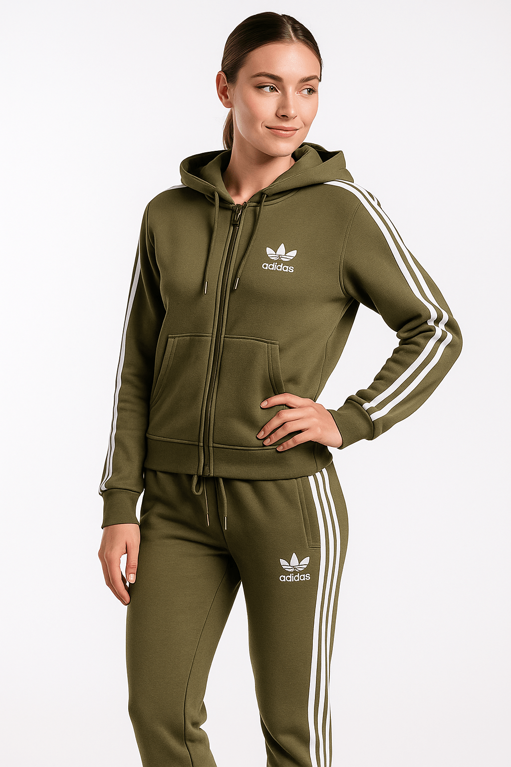 Women's 100% Cotton Adidas Tracksuit (TSAZ01) - Ibrahim's Family Collections