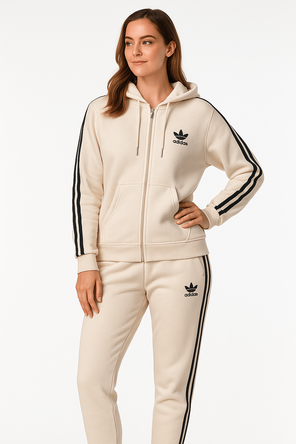 Women's 100% Cotton Adidas Tracksuit (TSAZ01) - Ibrahim's Family Collections