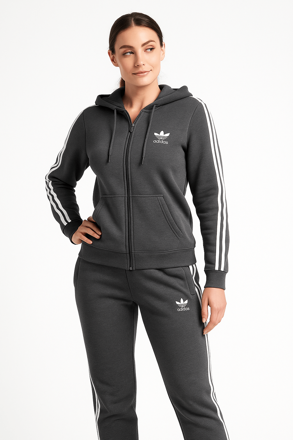 Women's 100% Cotton Adidas Tracksuit (TSAZ01) - Ibrahim's Family Collections