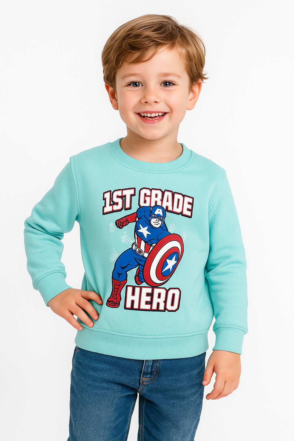 1st Grade Hero Kids- Fleece sweatshirt