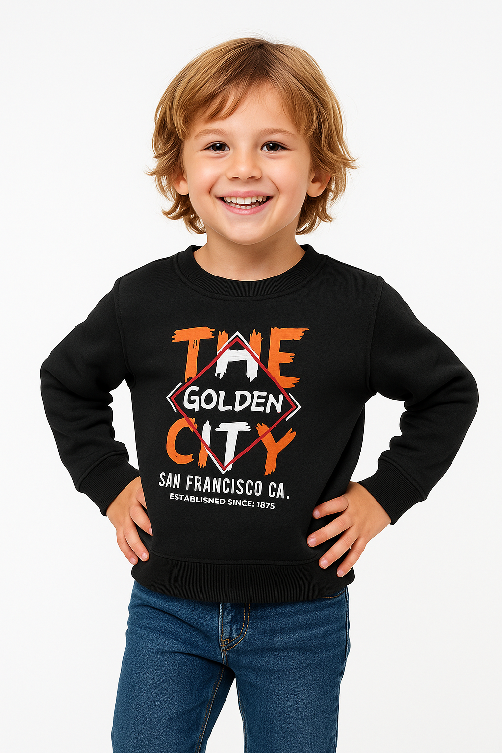 Golden city Kids’ Sweatshirt – Bright  Cheerful Comfort