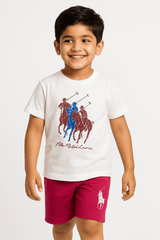 Polo Kids' Summer Set – White Edition - Ibrahim's Family Collections